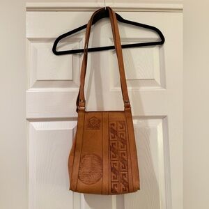 Authentic Tan Leather Shoulder Bag